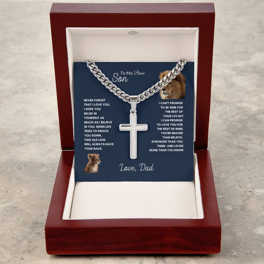Brave Son Faith Cross Necklace | Artisan Cross Necklace