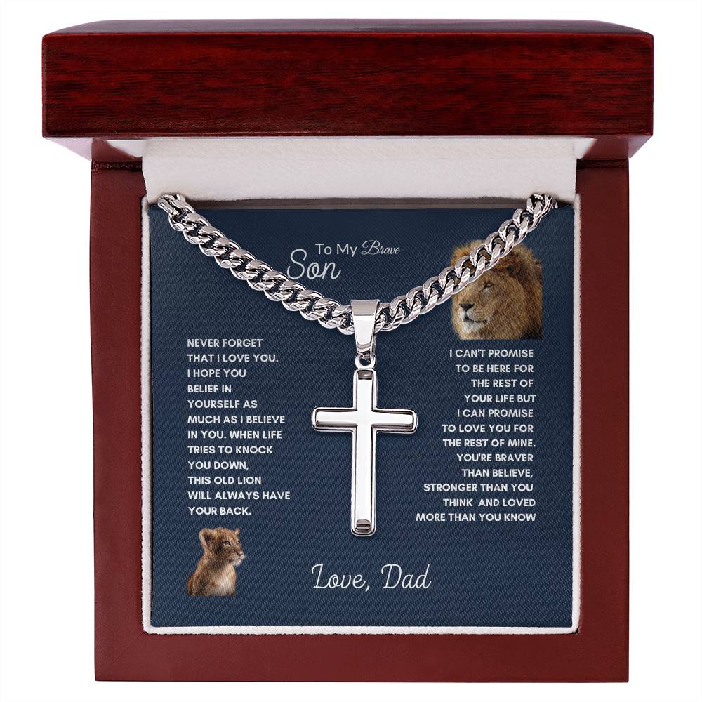 Brave Son Faith Cross Necklace | Artisan Cross Necklace