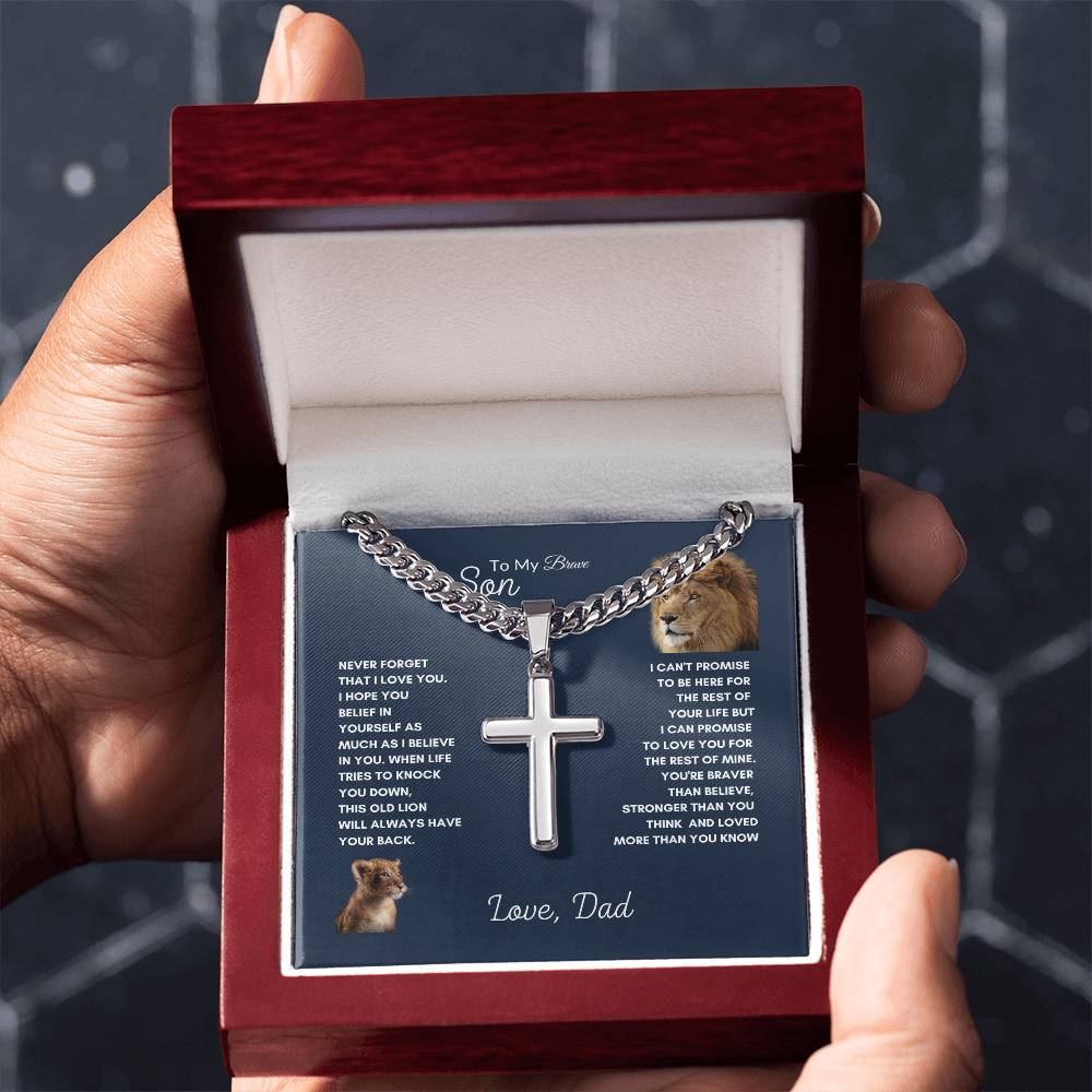 Brave Son Faith Cross Necklace | Artisan Cross Necklace