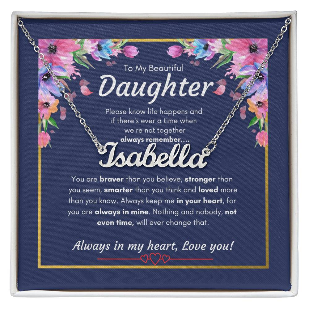 Custom Name Necklace for Daughter | Specific Daughter name Necklace | Custom Gift Necklace for daughter