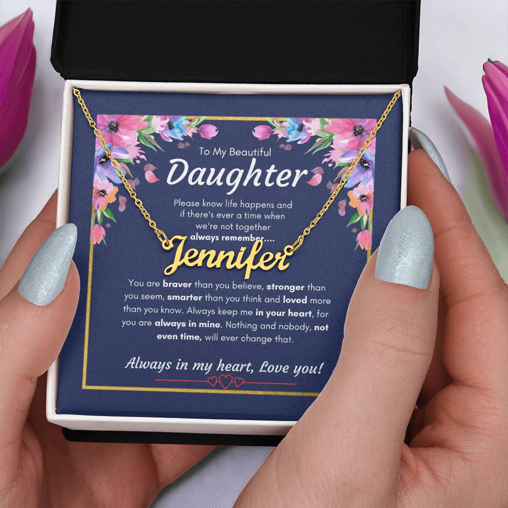 Custom Name Necklace for Daughter | Specific Daughter name Necklace | Custom Gift Necklace for daughter