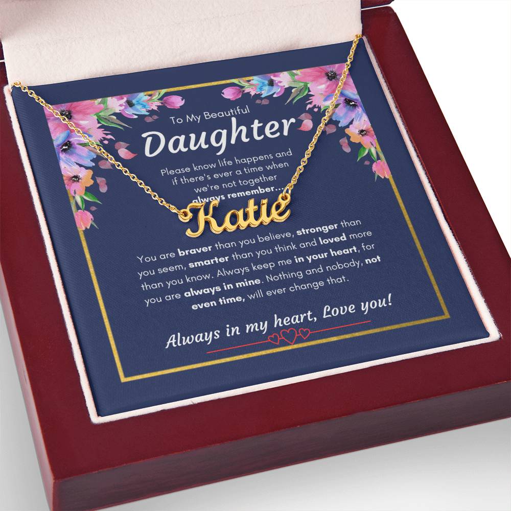 Custom Name Necklace for Daughter | Specific Daughter name Necklace | Custom Gift Necklace for daughter