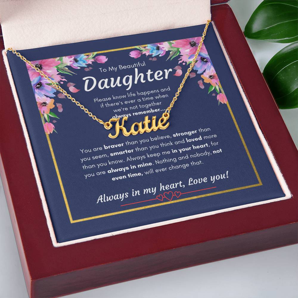 Custom Name Necklace for Daughter | Specific Daughter name Necklace | Custom Gift Necklace for daughter