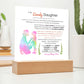 To My Lovely Daughter | Acrylic Square Plaque | Best Gift for daughter | Best gift for daughters birthday | Best gift for daughters graduation