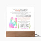 To My Lovely Daughter | Acrylic Square Plaque | Best Gift for daughter | Best gift for daughters birthday | Best gift for daughters graduation