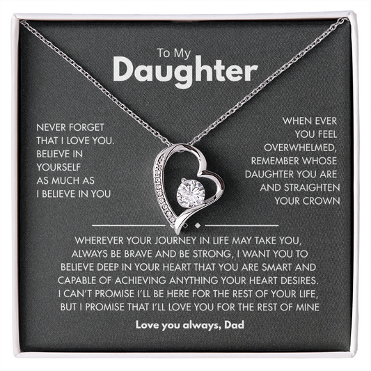 To my Daughter | Best for daughter | Best gift from Dad | Best jewelry gift for daughter | Forever Love Necklace