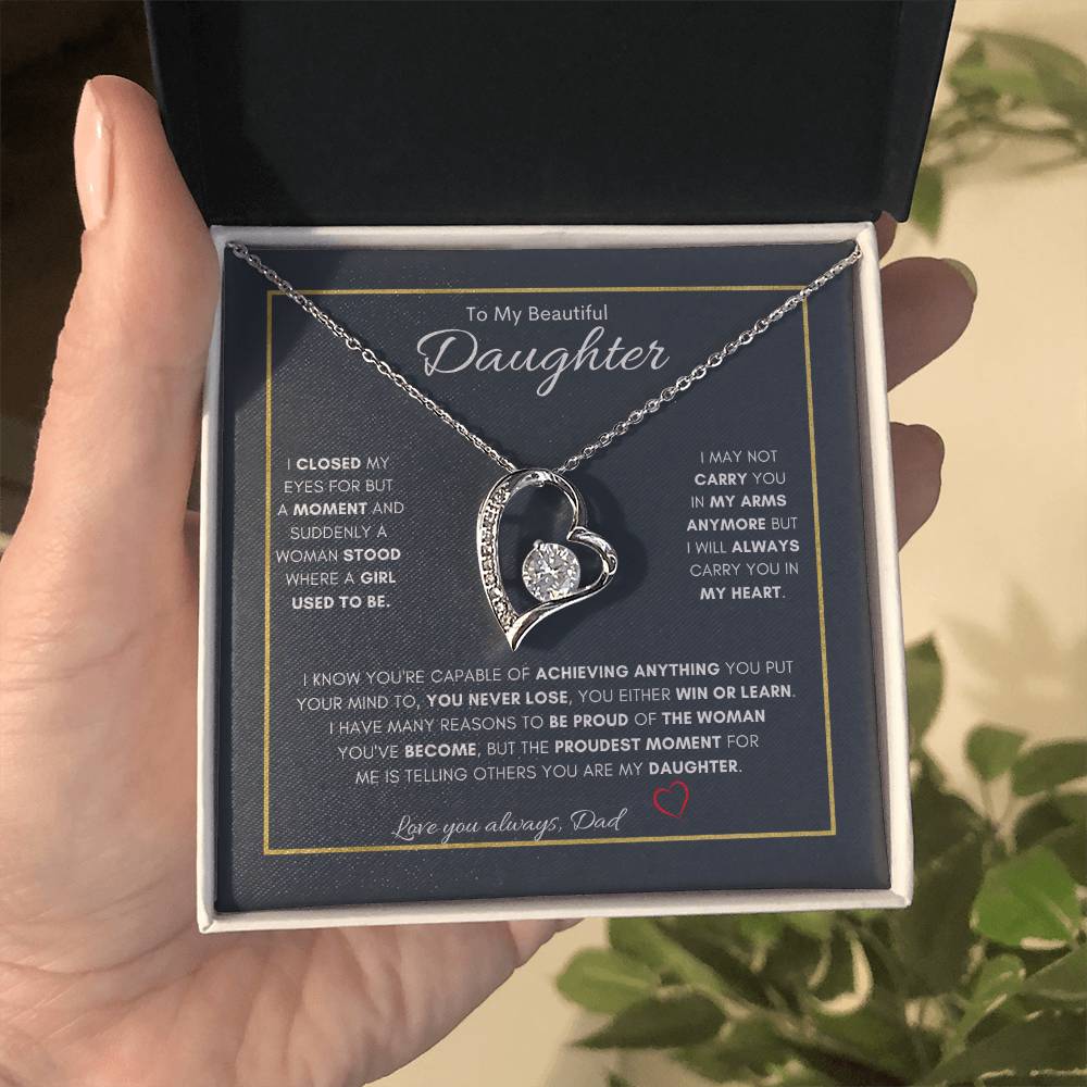 A Fathers Joy Necklace | Forever Love Necklace |  Gift for daughters birthday | Gift for daughters Graduation | Gift from Dad 😊❤️