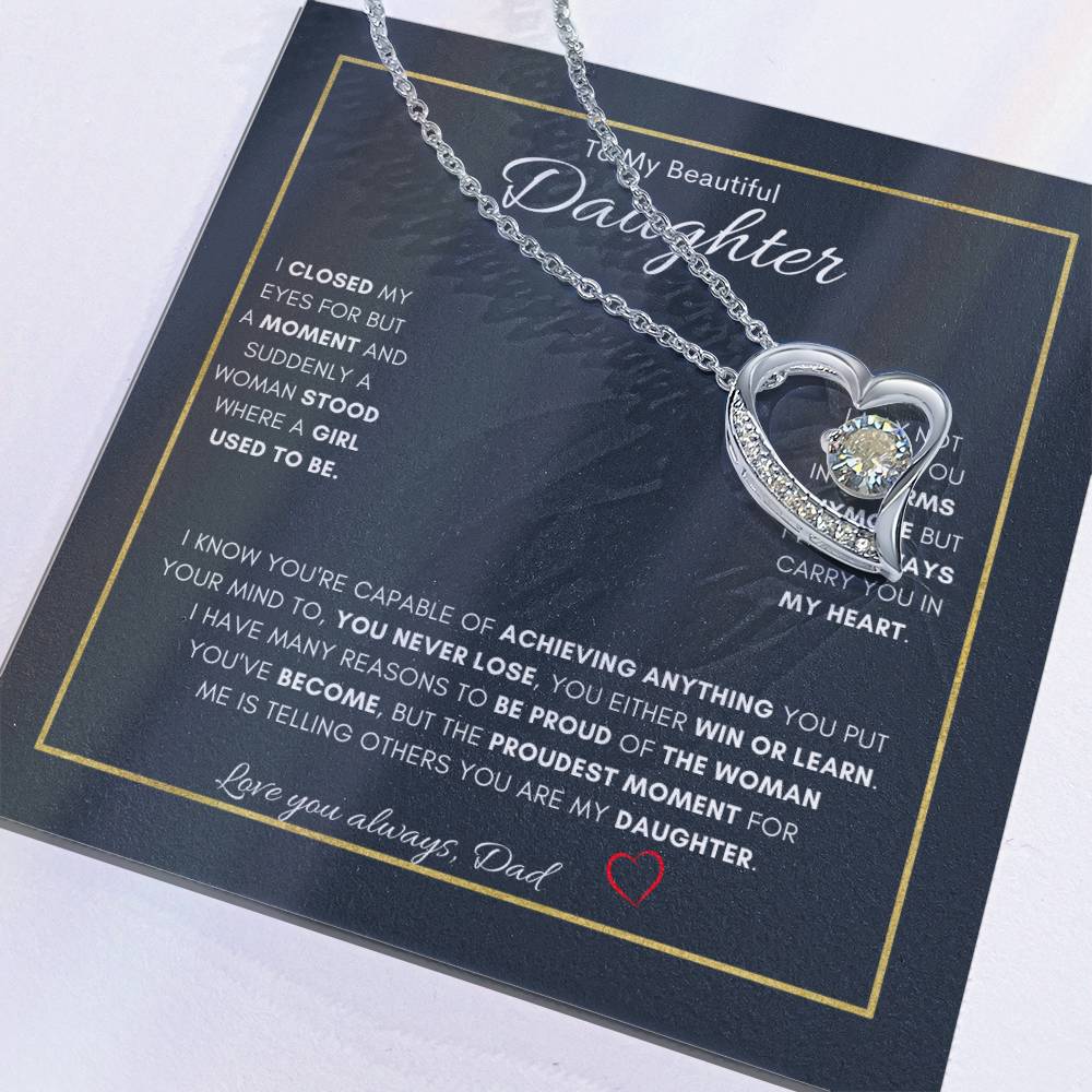A Fathers Joy Necklace | Forever Love Necklace |  Gift for daughters birthday | Gift for daughters Graduation | Gift from Dad 😊❤️