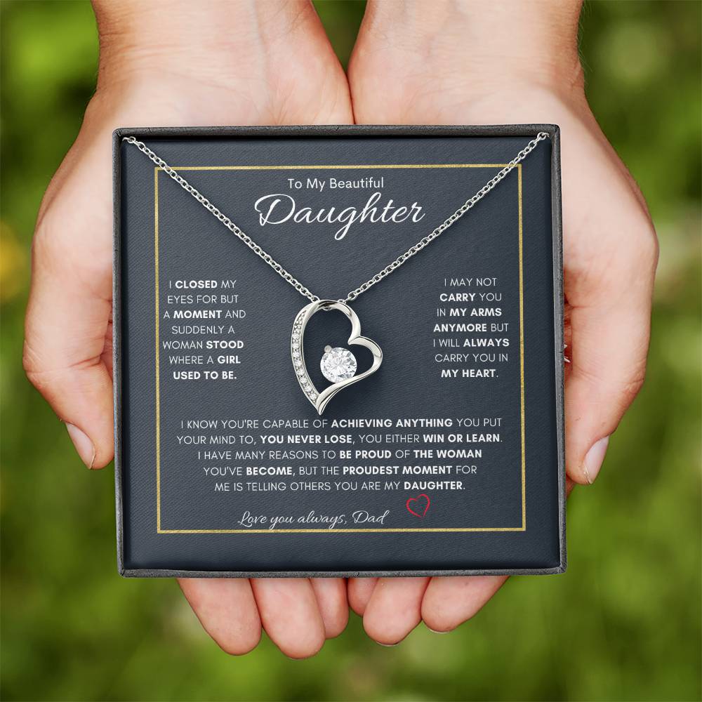 A Fathers Joy Necklace | Forever Love Necklace |  Gift for daughters birthday | Gift for daughters Graduation | Gift from Dad 😊❤️