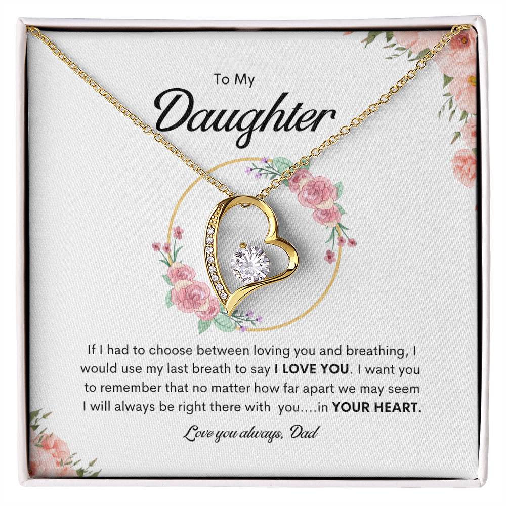 Dad's Forever Love Necklace | Best gift for daughter | Best gift from Dad | Gift gift for daughters birthday | Best Jewelry gift for daughter | Best gift for graduation