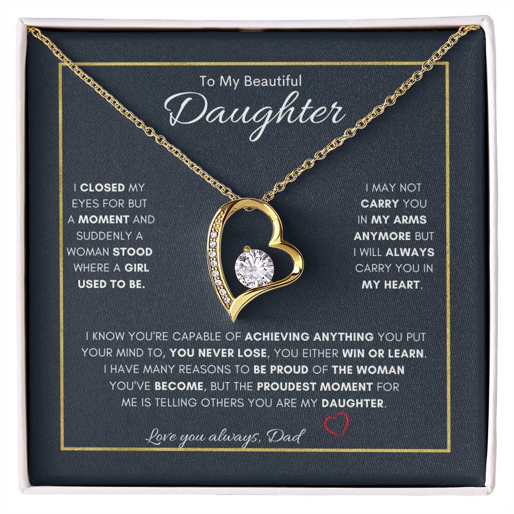 A Fathers Joy Necklace | Forever Love Necklace |  Gift for daughters birthday | Gift for daughters Graduation | Gift from Dad 😊❤️