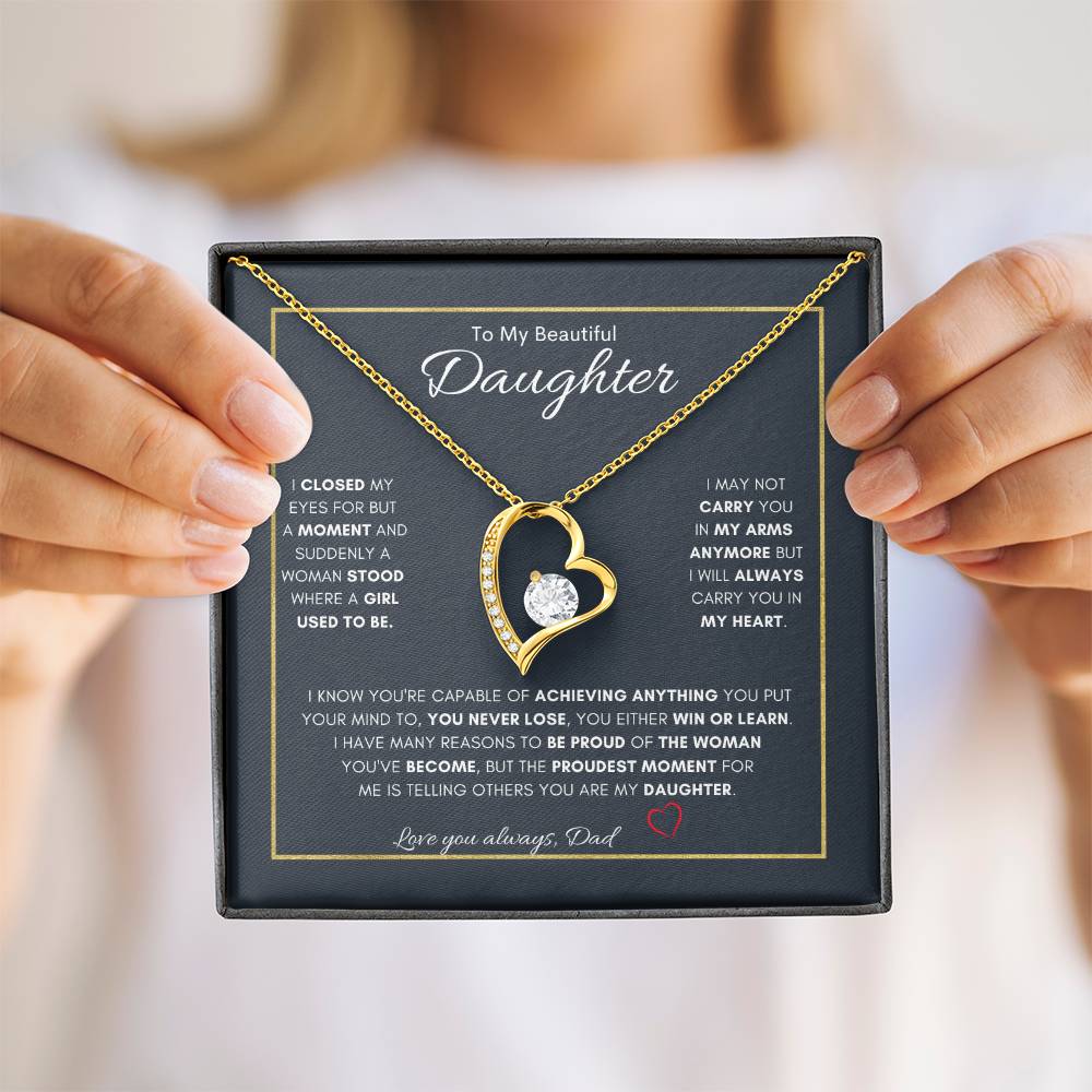 A Fathers Joy Necklace | Forever Love Necklace |  Gift for daughters birthday | Gift for daughters Graduation | Gift from Dad 😊❤️