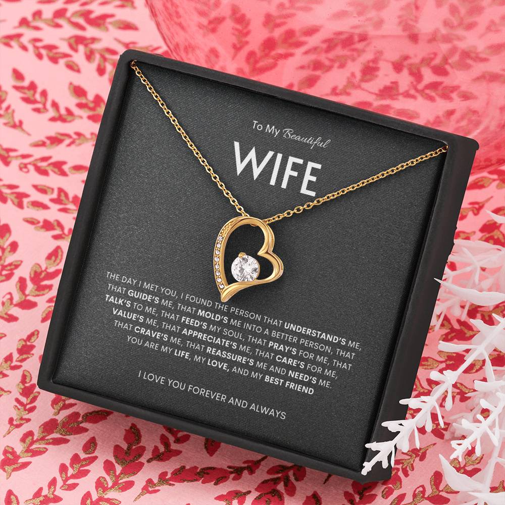 To My Beautiful Wife | Forever Love Knot  Necklace | Best Gift for Wife | Best Gift for Spouse | Best Gift for Marriage Anniversary | Best Gift for Lovers 👩‍❤️‍👨🥰