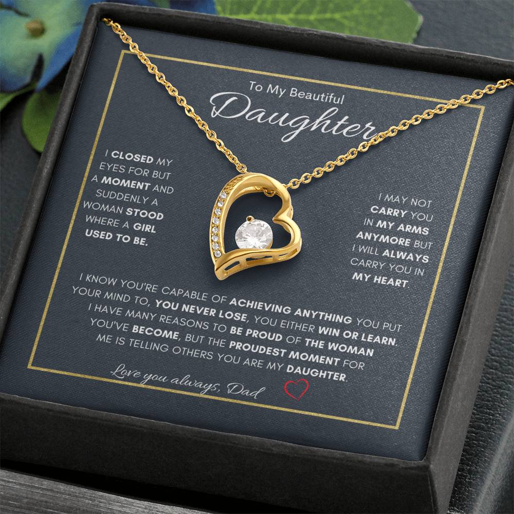 A Fathers Joy Necklace | Forever Love Necklace |  Gift for daughters birthday | Gift for daughters Graduation | Gift from Dad 😊❤️